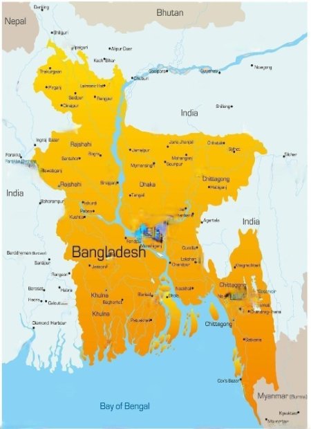 Bouguer Gravity Anomaly Map of Bangladesh